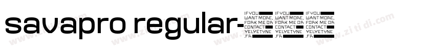 savapro regular字体转换